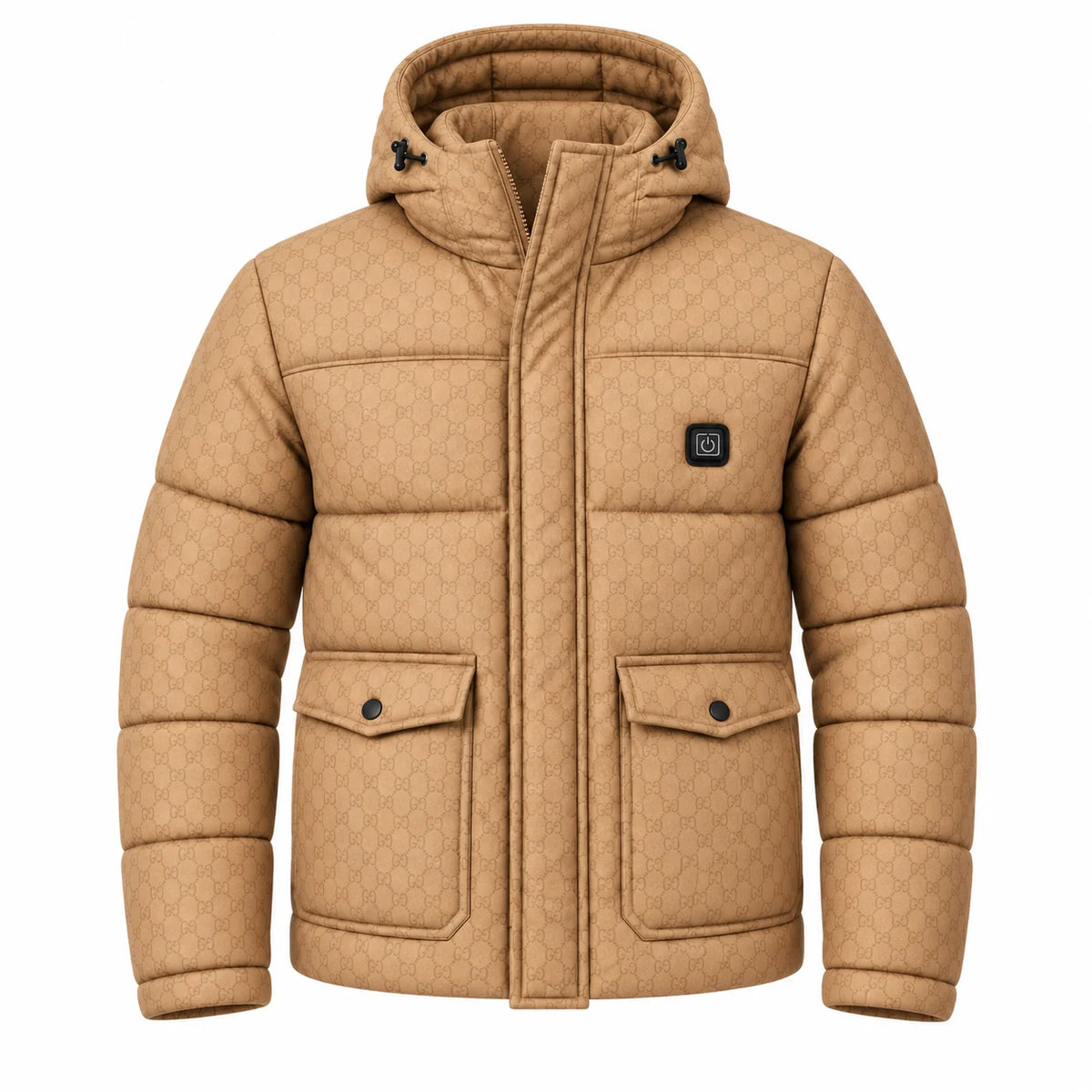 Men's heated puffer jacket PyreFit Orielle, product view without model