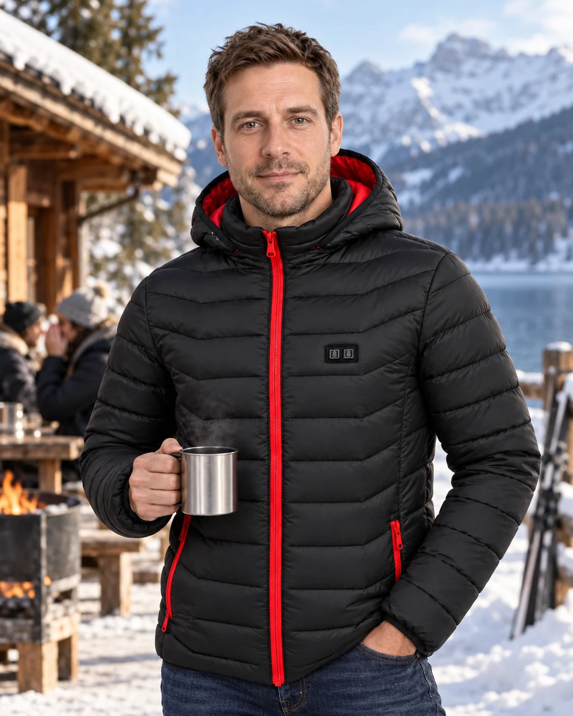 Manteau matelassé chauffant pour homme PyreFit Travina au quotidien en hiver : la fin de semaine
