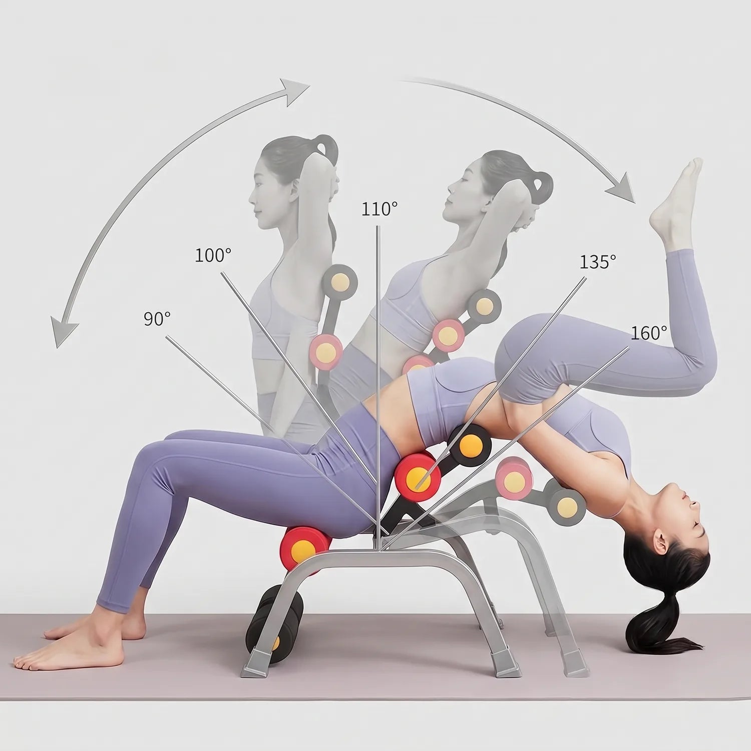 3 levels of adjustable stretching
