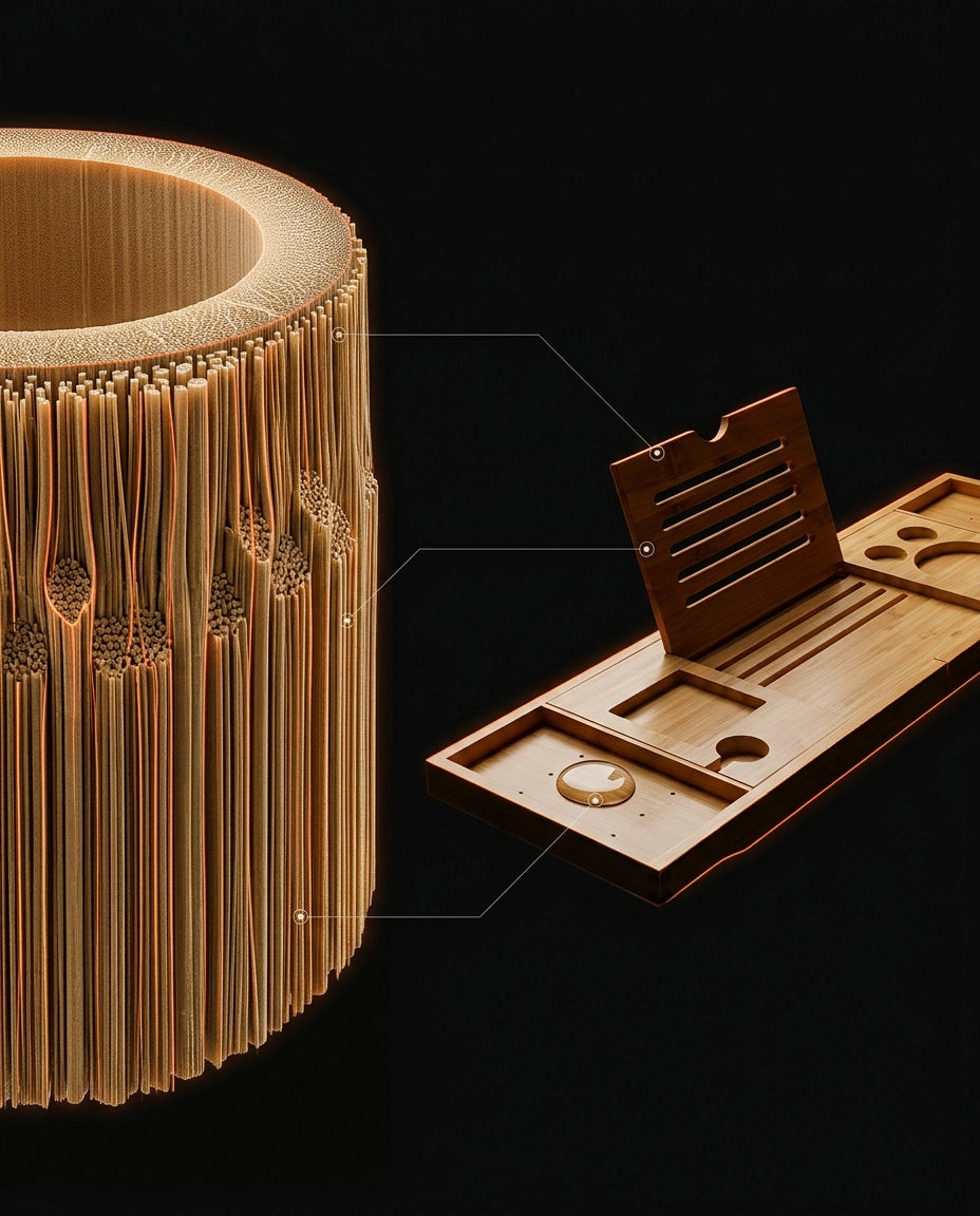 Sustainably sourced moso bamboo — built to outlast the trend