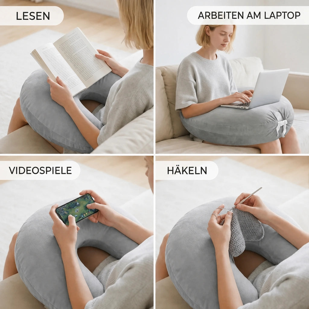 One pillow. Many ways to relax.