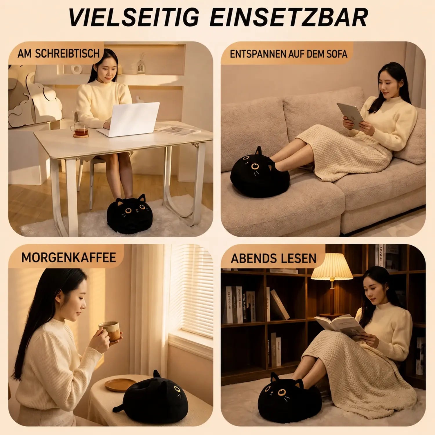 Foot warmer in everyday use