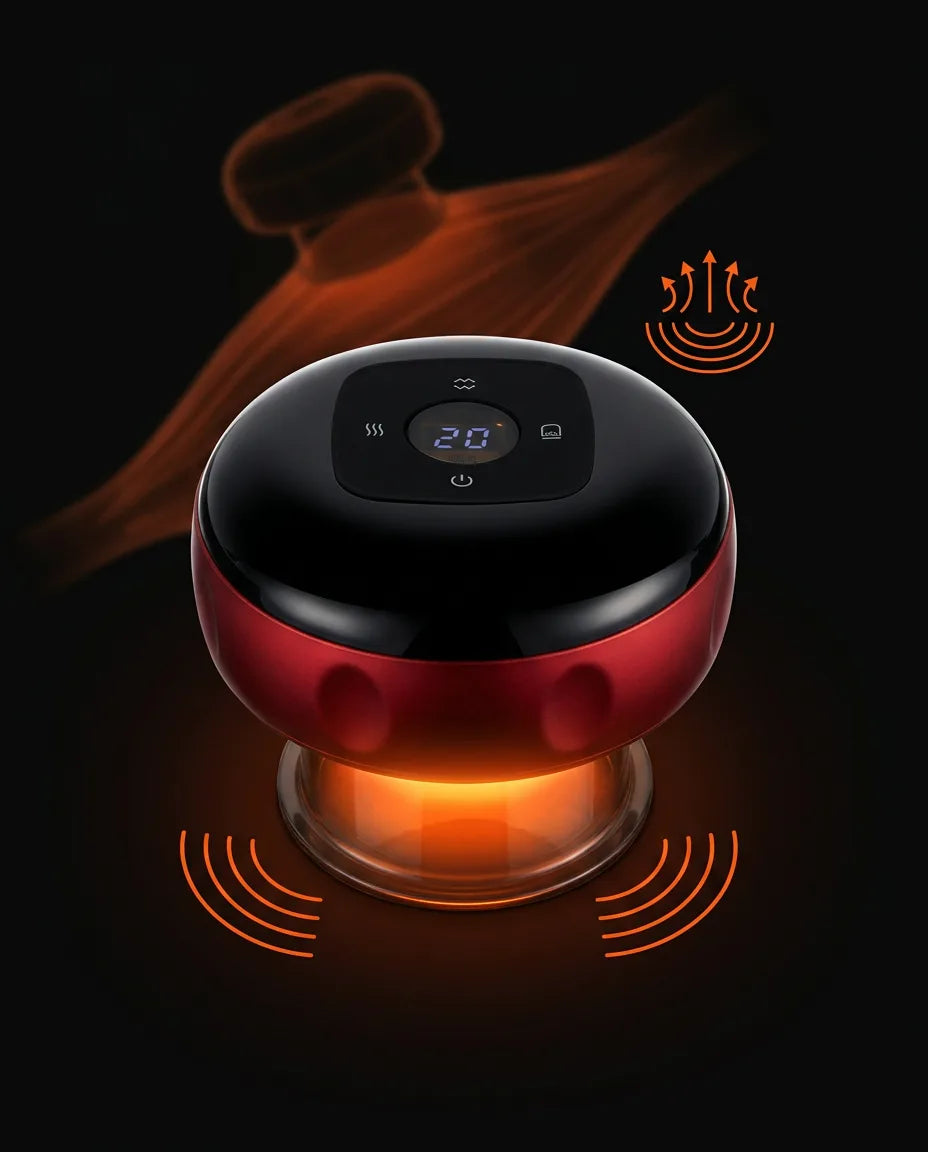 Heat + vacuum: designed for a deeper massage