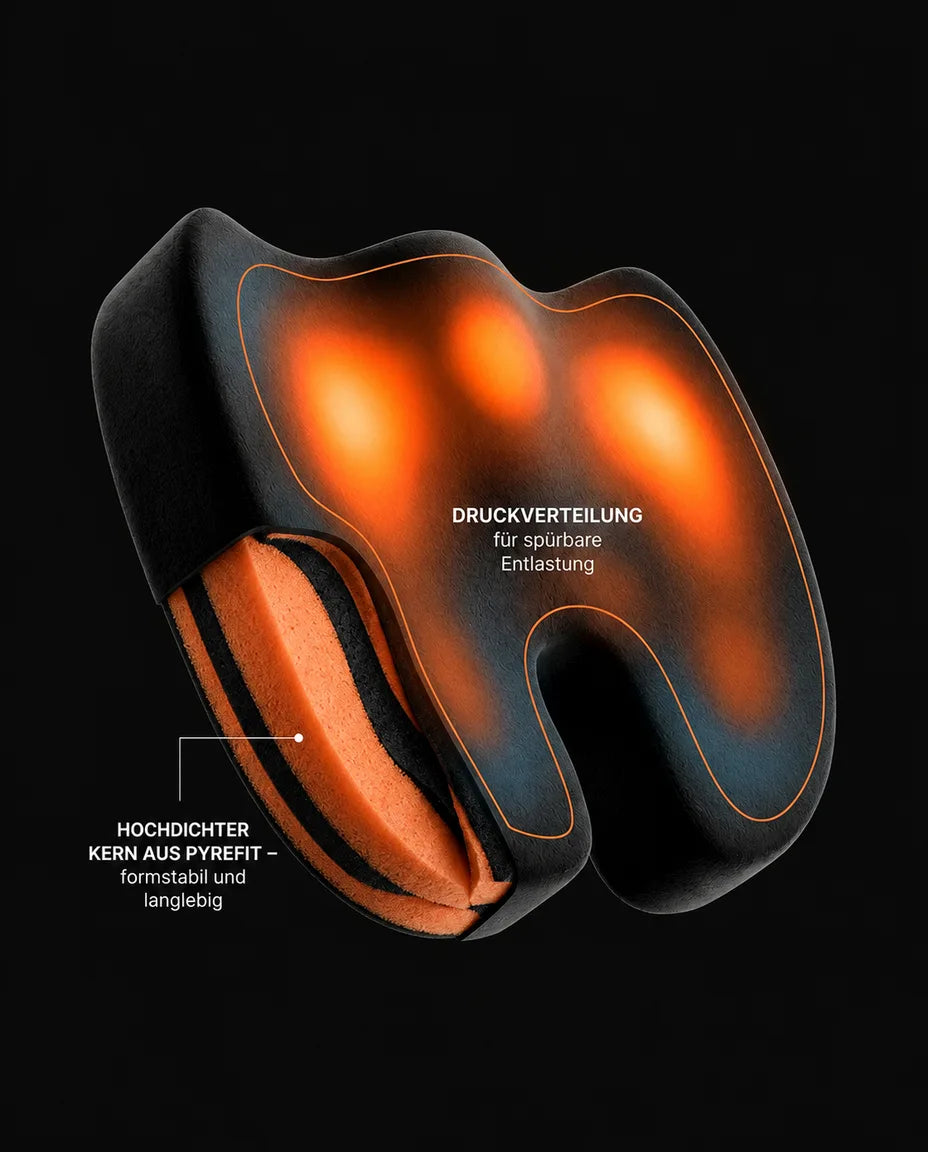 Mousse viscoélastique haute densité, adaptée à la position assise