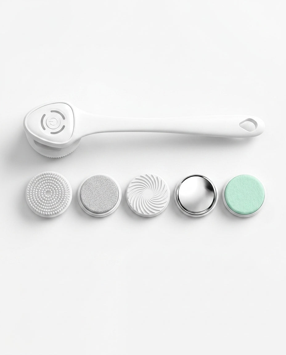 Long-handled back brush – electric, with detachable handheld unit for full-body care – product image 1