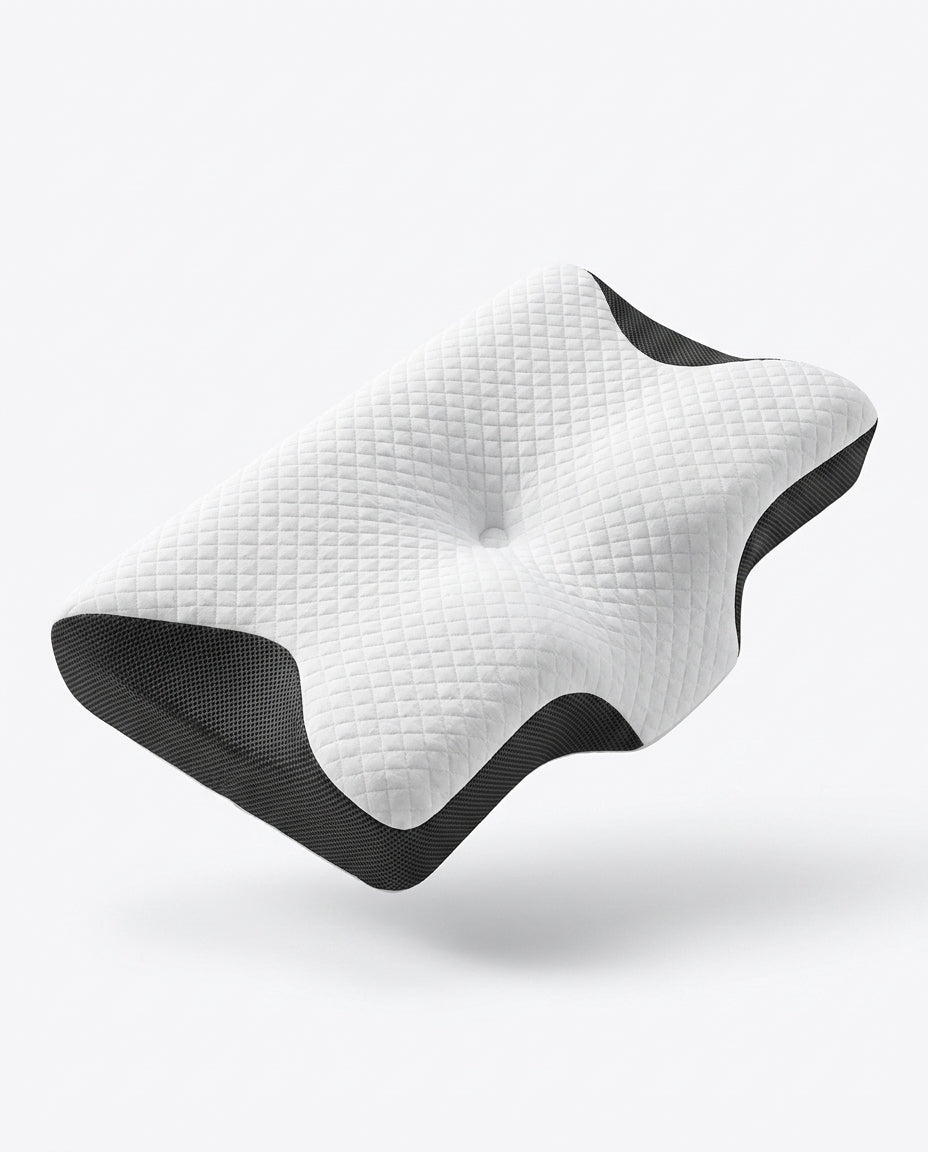 Oreiller en mousse à mémoire de forme à deux hauteurs – soutien ergonomique de la nuque pour un sommeil réparateur – image du produit 1