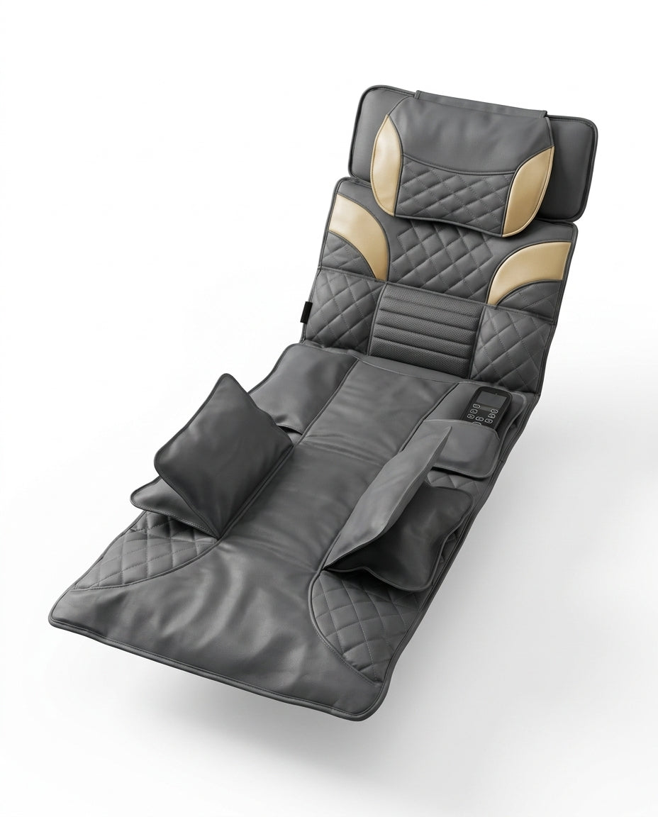 Matelas de massage chauffant à pression d'air – détente de tout le corps avec soutien lombaire – image du produit 1