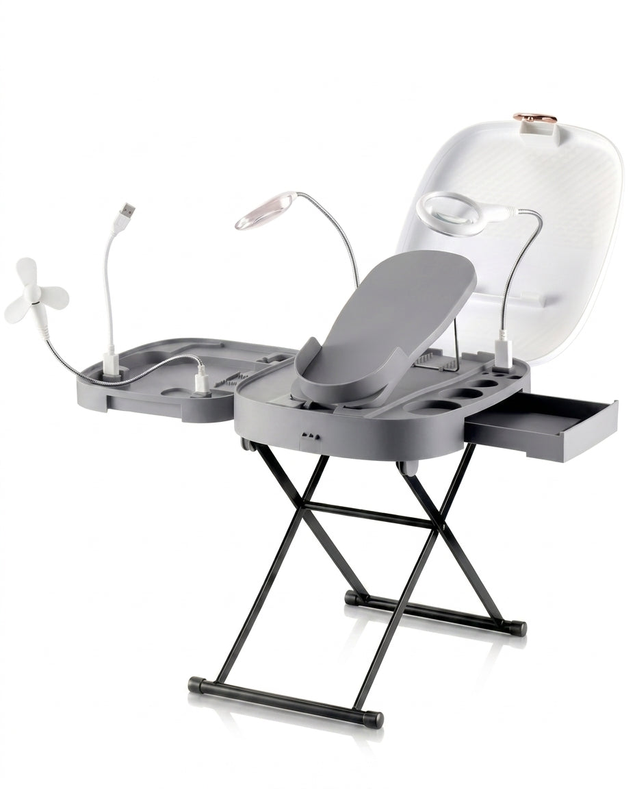 Foot Care Station with Light and Mirror – Raised Platform for At-Home Pedicures – product image 1