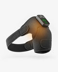 PyreFit heated shoulder wrap with strap in grey, product view