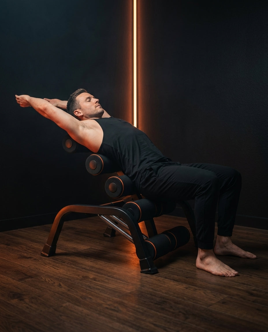 Back trainer with adjustable angle – stretching and core training at home – product image 2
