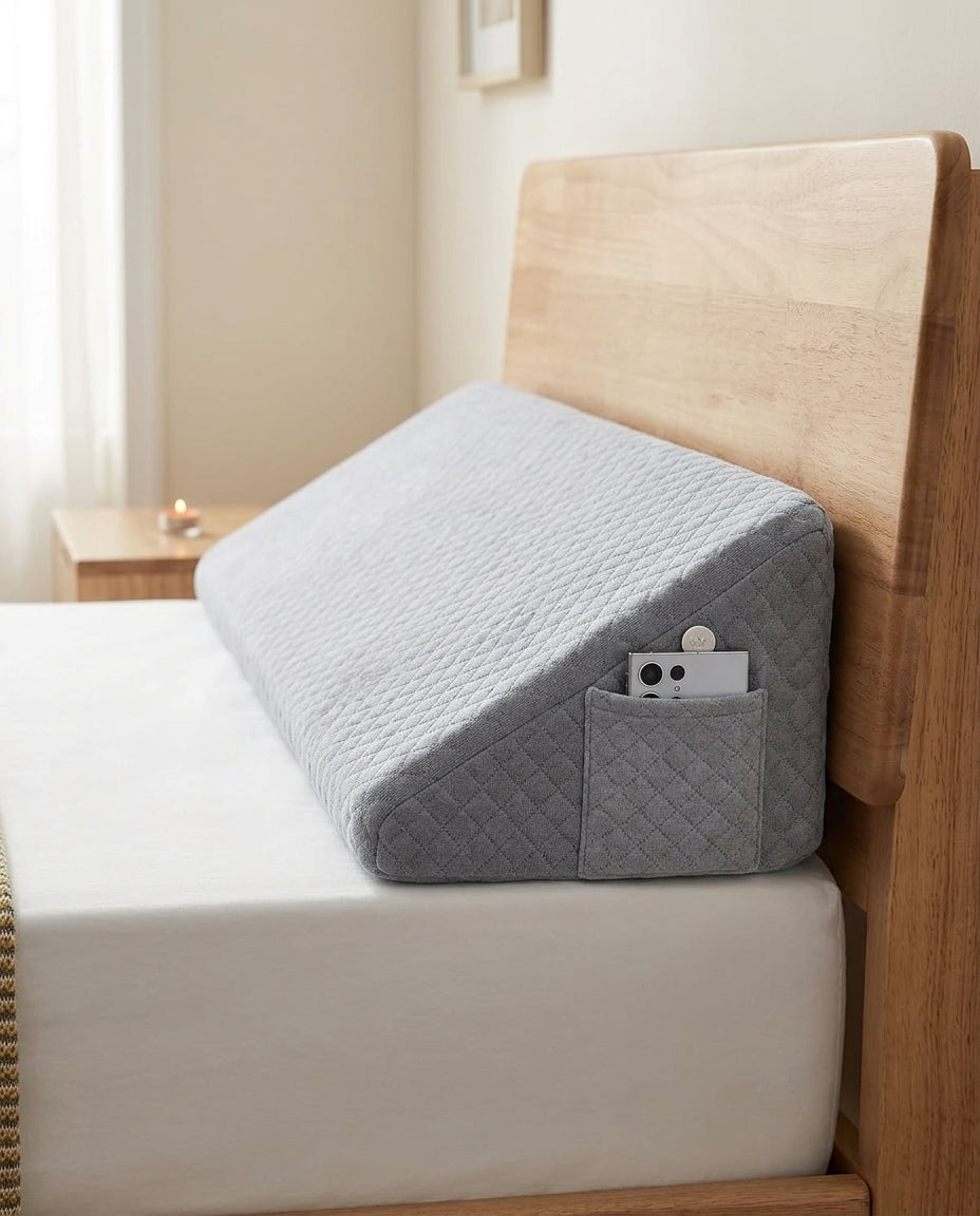 Memory Foam Bed Wedge Pillow – Gentle Incline for Reading and Relaxing – product image 2