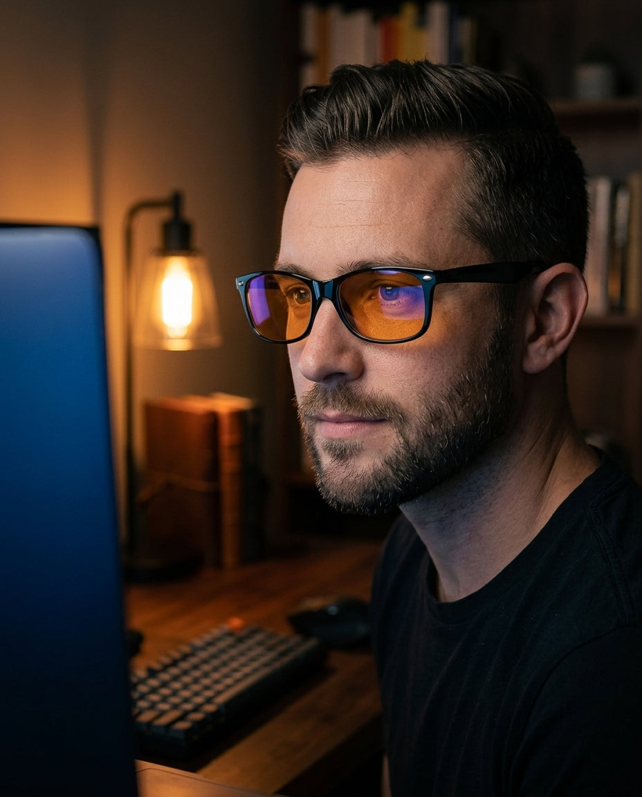 Blue light filter glasses for gaming and screen work – clear focus, less glare – product image 2