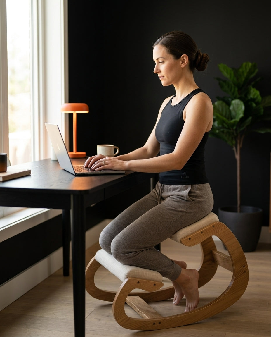 Ergonomic Padded Kneeling Chair – Upright Posture at Your Desk – product image 2