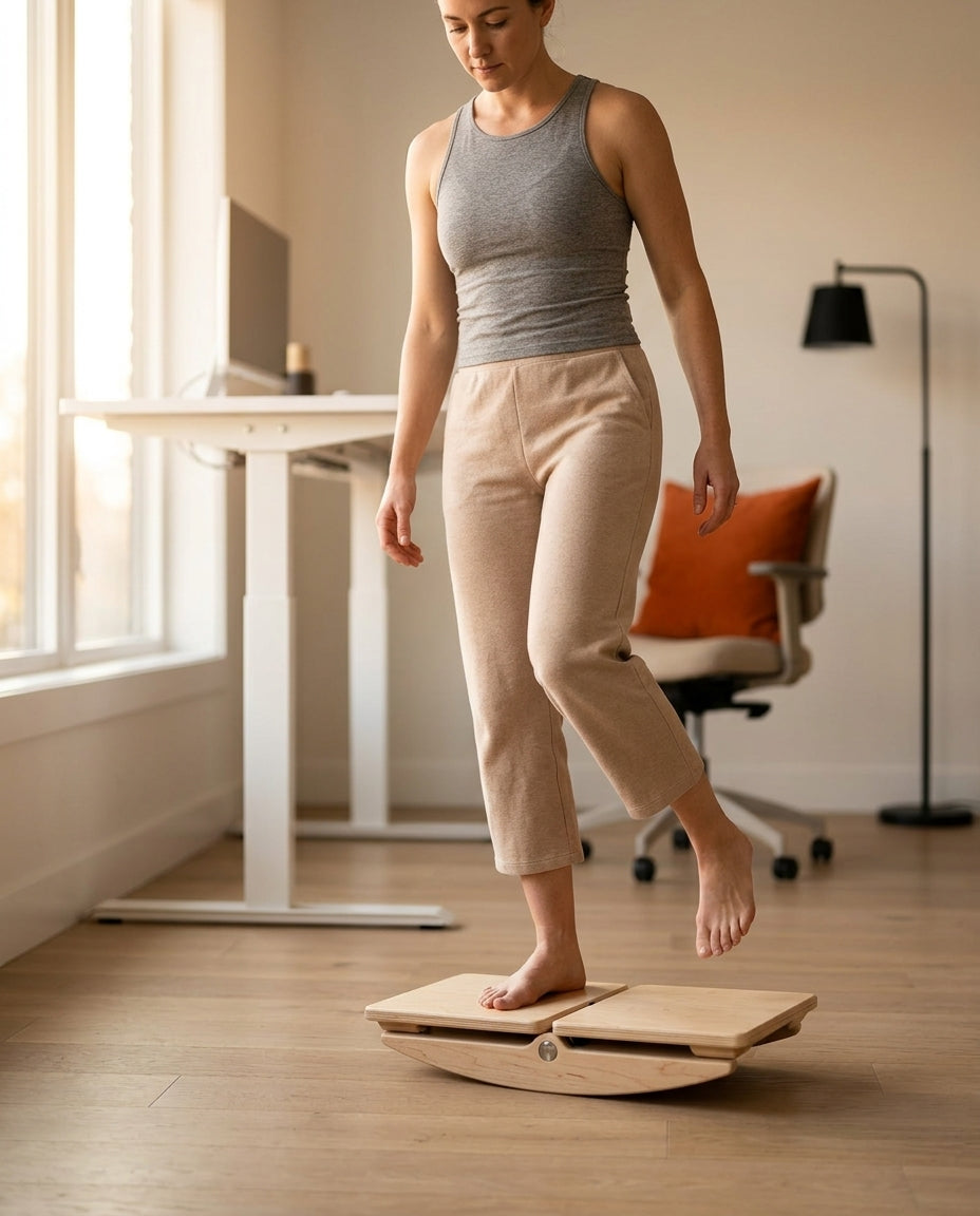 Wooden balance board – strengthen your ankles and train your balance for sports and everyday life – product image 2