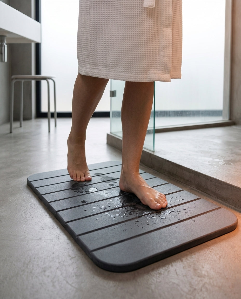 Foldable diatomite bath mat – ultra-absorbent, quick-drying and mould-resistant – product image 2