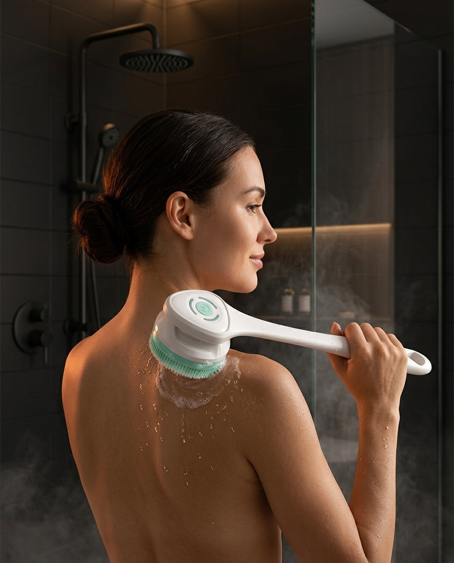 Long-handled back brush – electric, with detachable handheld unit for full-body care – product image 3