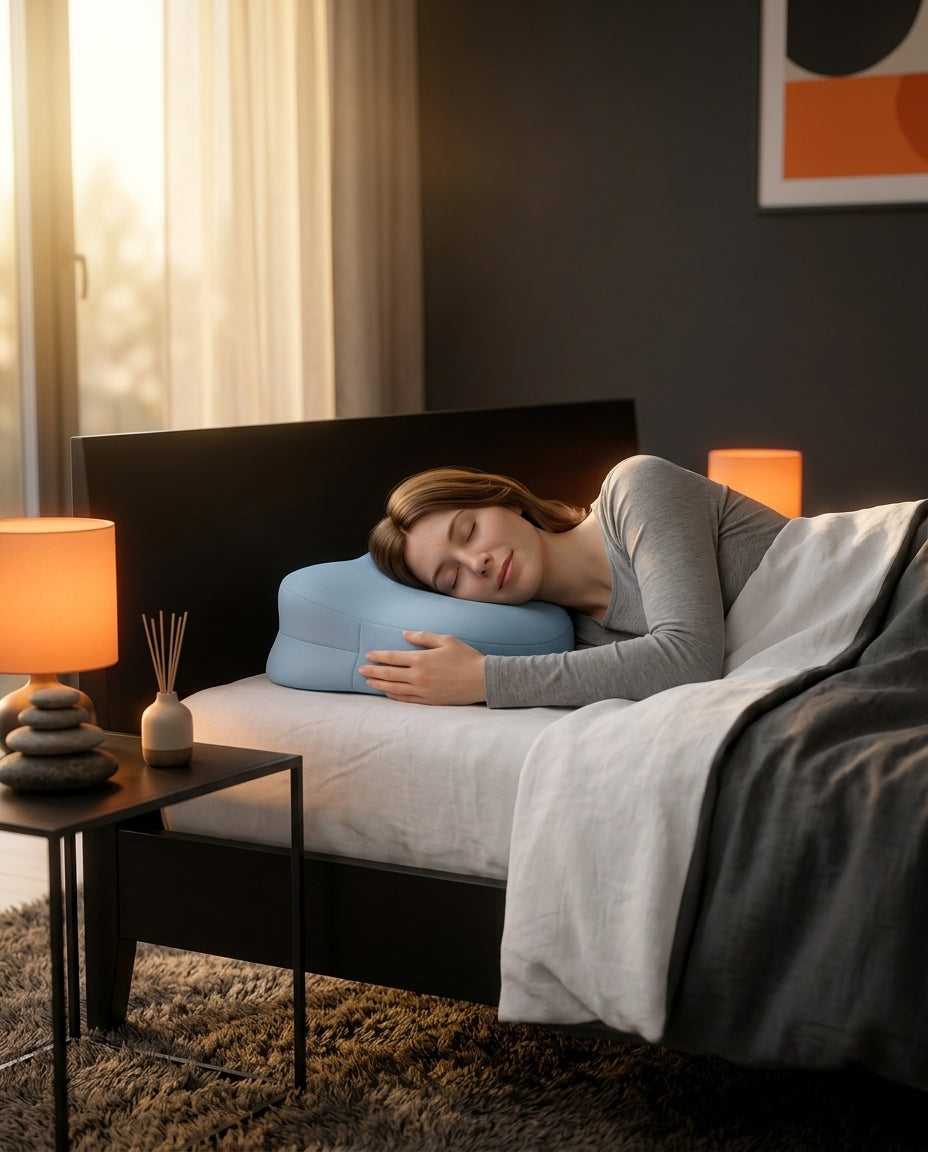 Neck support pillow with cloud contour – gentle support for back and side sleepers – product image 2
