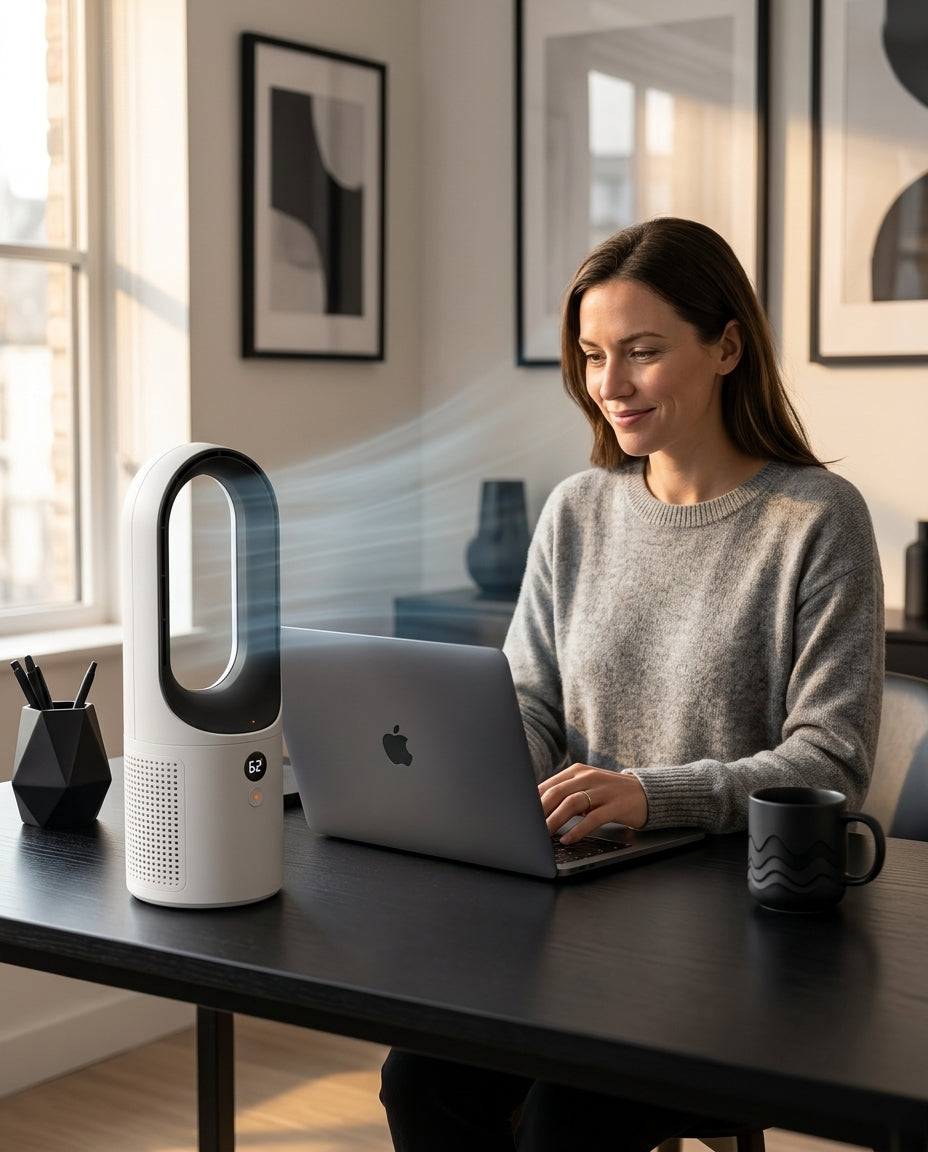 Ventilateur colonne sans pales – flux d'air silencieux pour la maison et le travail – image du produit 2