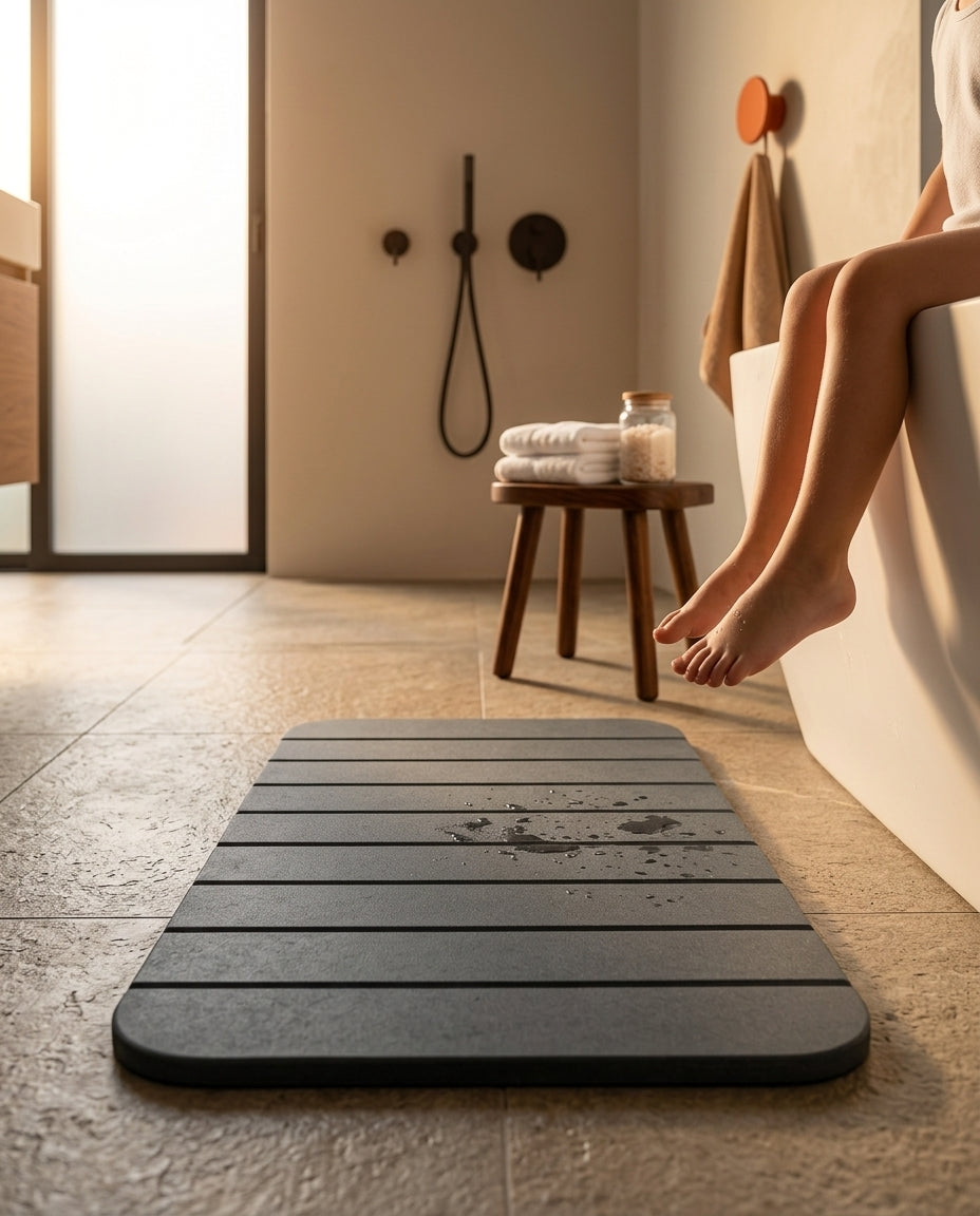 Foldable diatomite bath mat – ultra-absorbent, quick-drying and mould-resistant – product image 3