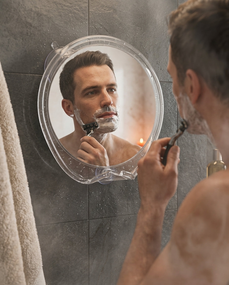 Fog-Free Shower Mirror with Razor Hook – Clear View While Shaving Thanks to a Strong Suction Cup – product image 3