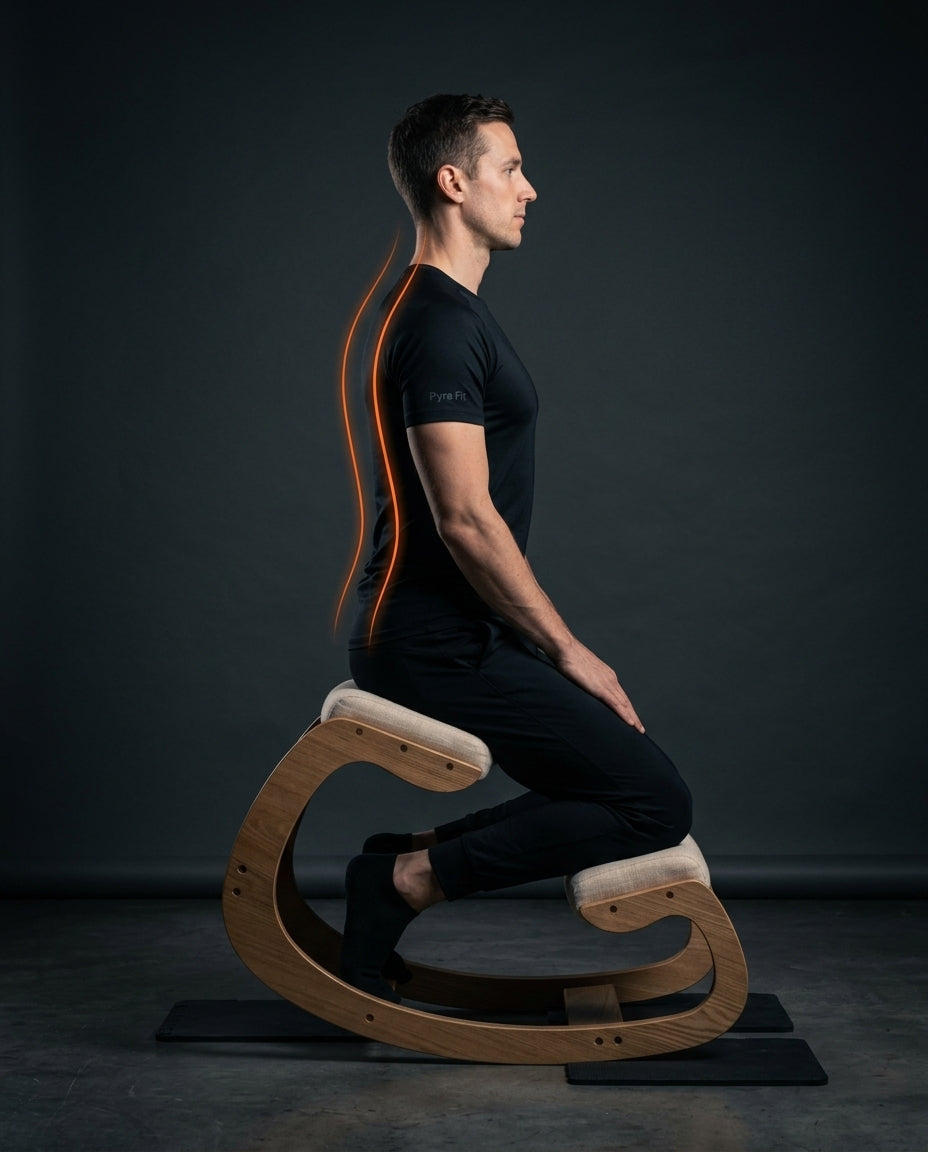 Ergonomic Padded Kneeling Chair – Upright Posture at Your Desk – product image 3