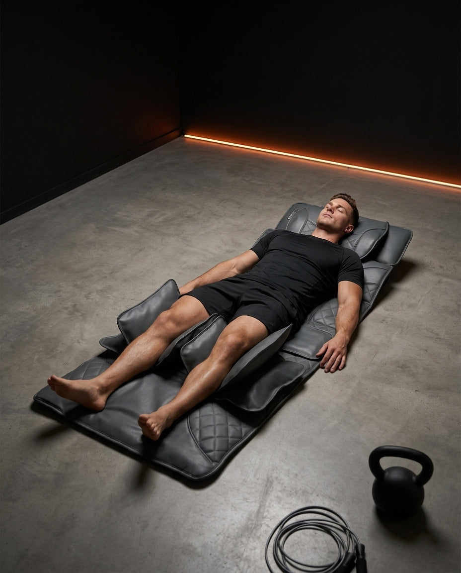 Matelas de massage chauffant à pression d'air – détente de tout le corps avec soutien lombaire – image du produit 3