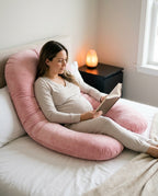 Oreiller en U pour dormir sur le côté – oreiller corporel pour un sommeil réparateur et pendant la grossesse – image du produit 2