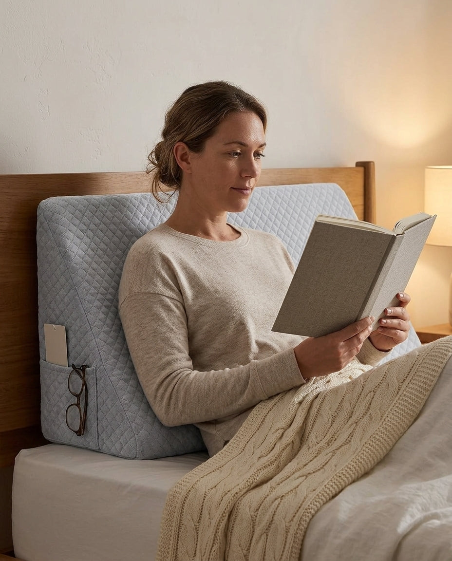 Memory Foam Bed Wedge Pillow – Gentle Incline for Reading and Relaxing – product image 3