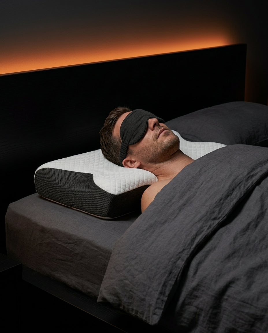 Oreiller en mousse à mémoire de forme à deux hauteurs – soutien ergonomique de la nuque pour un sommeil réparateur – image du produit 3