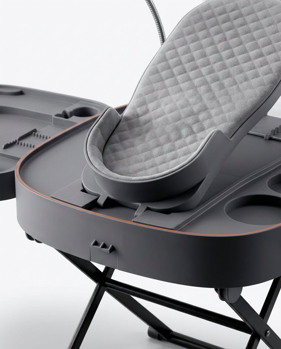 Foot Care Station with Light and Mirror – Raised Platform for At-Home Pedicures – product image 4