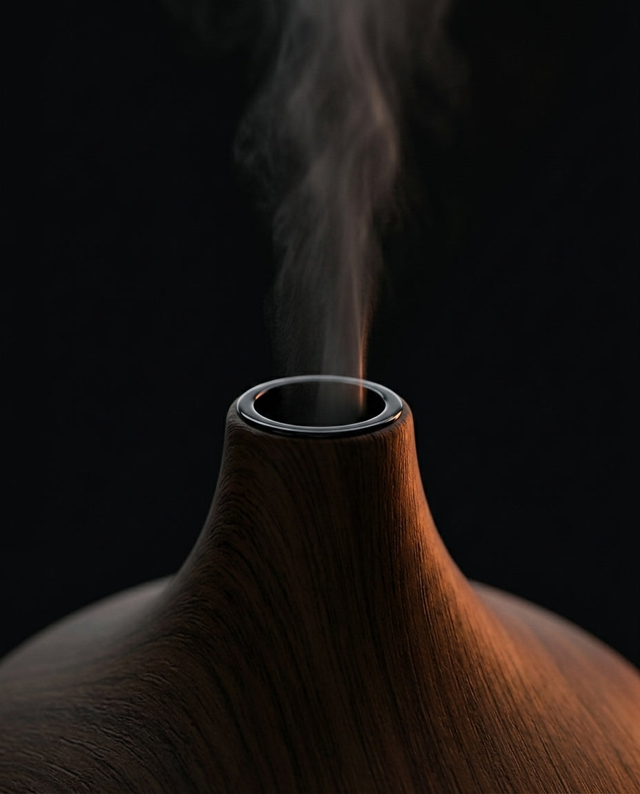 Diffuseur d'arômes à lumière colorée – diffusion ultrasonique au fini bois pour une pièce plus apaisante – image du produit 4