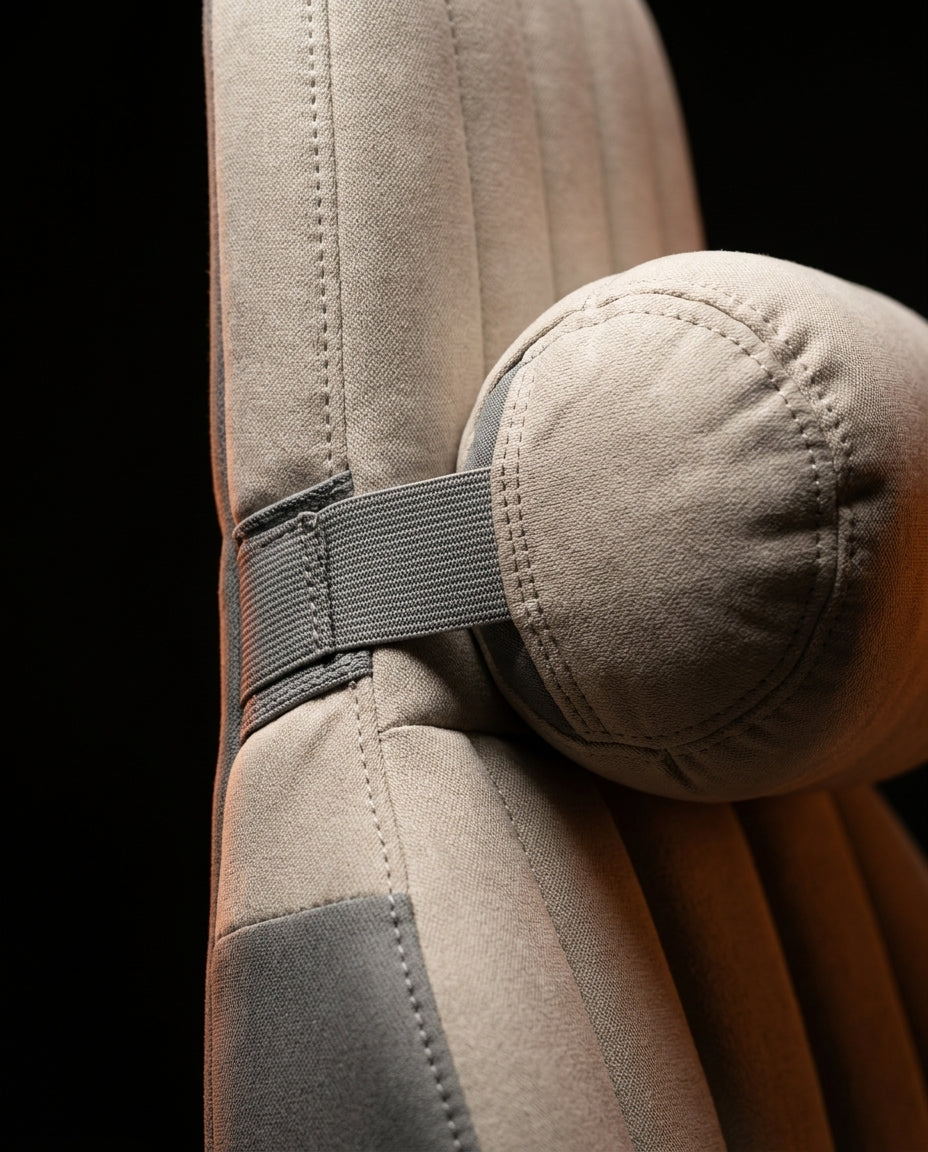 Bed backrest – structured support with side bolsters and neck roll – product image 4