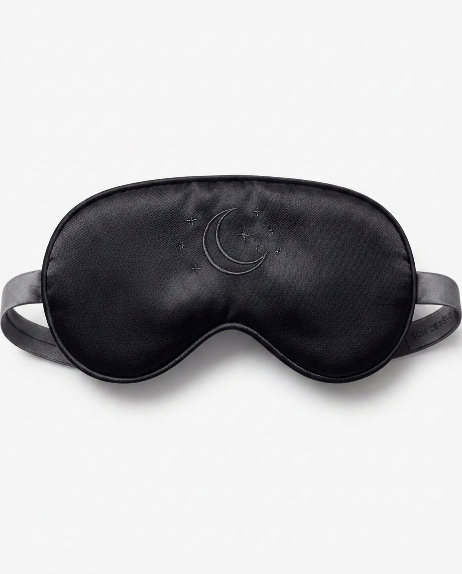 Masque de sommeil en soie à forme profilée – obscurité totale à la maison comme en déplacement – image du produit 4