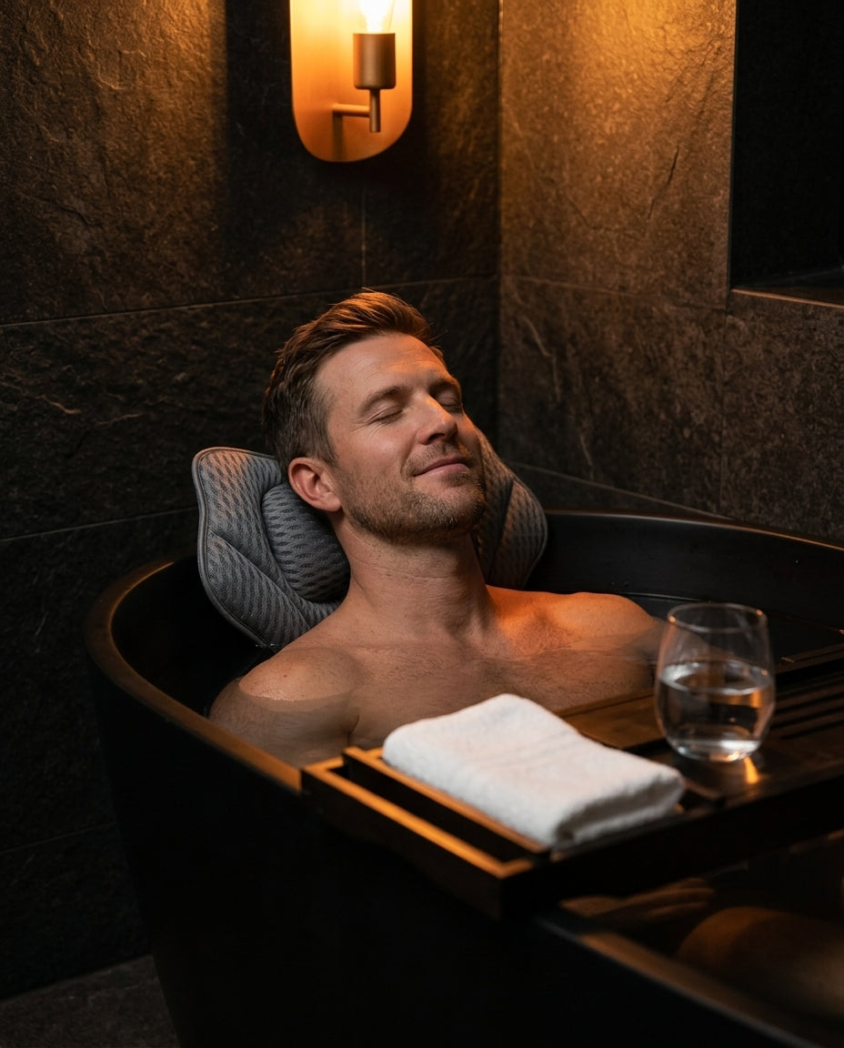 Coussin de bain pour le dos et la nuque – appui avec ventouse puissante et filet à séchage rapide – image du produit 5