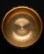 Handcrafted Copper Singing Bowl with Mallet and Cushion – for Meditation – product image 6