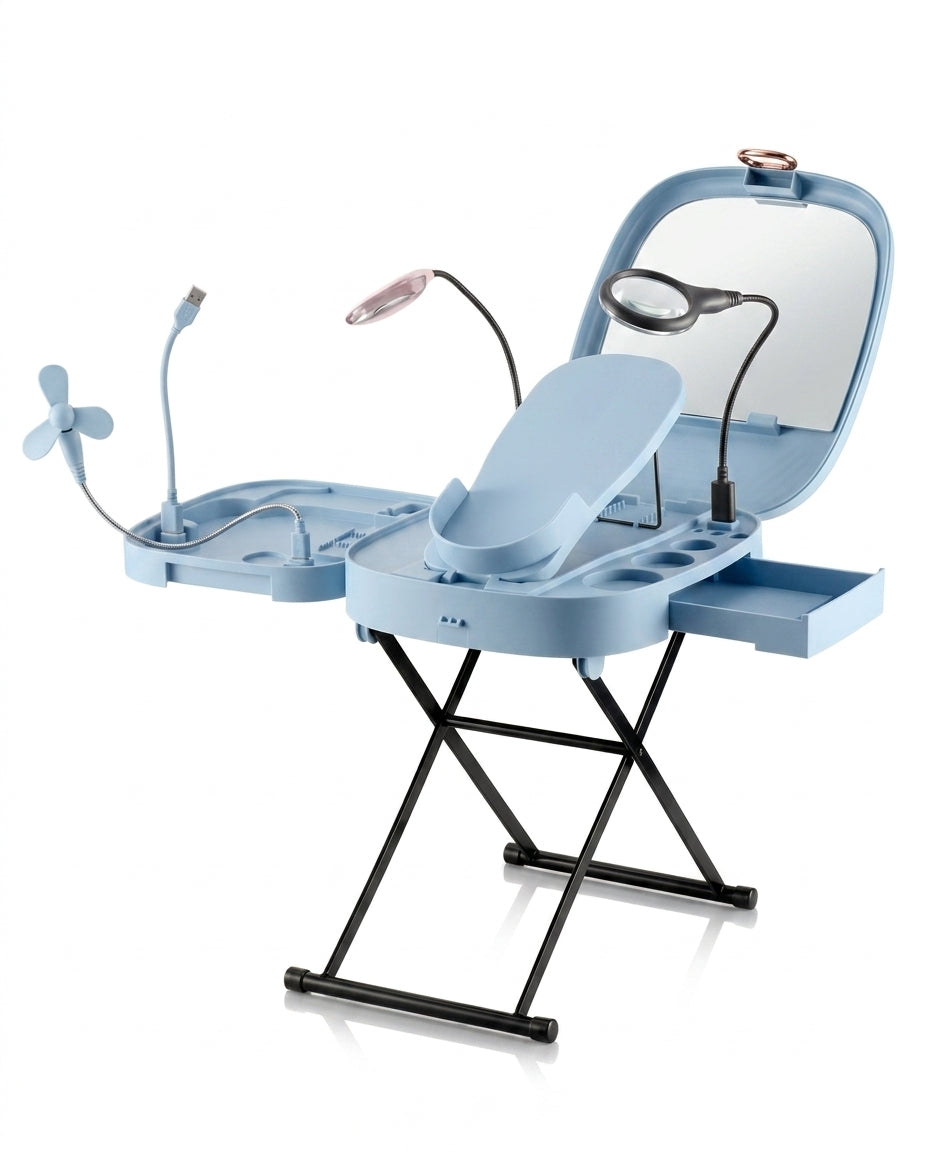 Foot Care Station with Light and Mirror – Raised Platform for At-Home Pedicures – product image 6