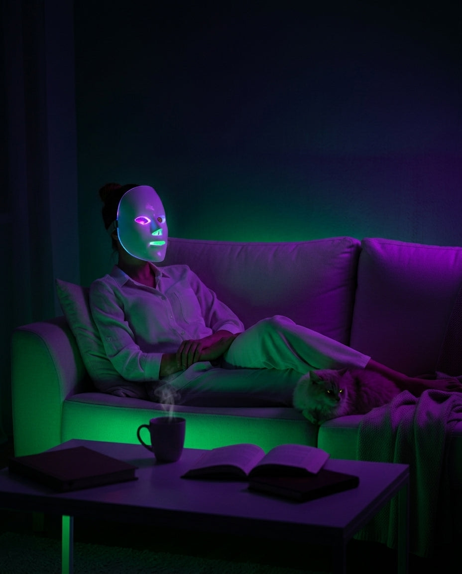 LED face mask for home use – multiple light modes for a calm evening skin care routine – product image 7