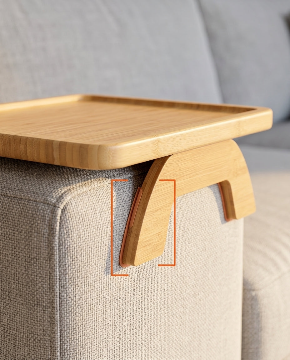 Sofa Armrest Tray with Rotating Phone Holder – Hands-Free Comfort on the Couch – product image 7