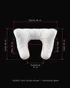 Side sleeper pillow with head cradle – beauty pillow designed against sleep creases – product image 7