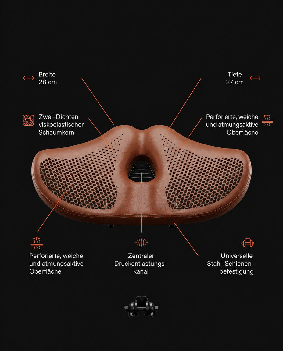 Wide Ergonomic Bike Seat – Padded Comfort for Long Rides and Commuting – product image 7