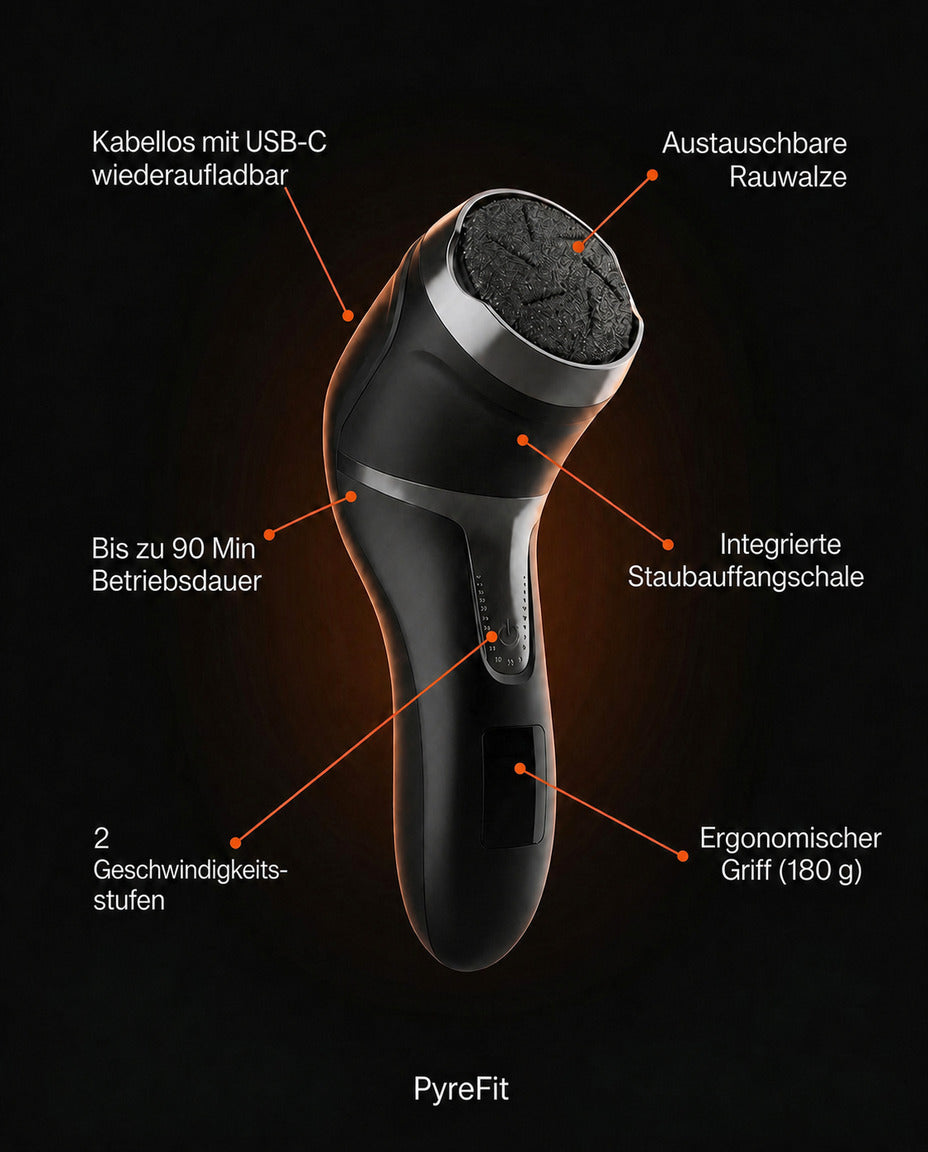 Electric callus remover with dust collector – tidy, cordless foot care – product image 7