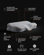 Neck support pillow with cloud contour – gentle support for back and side sleepers – product image 7