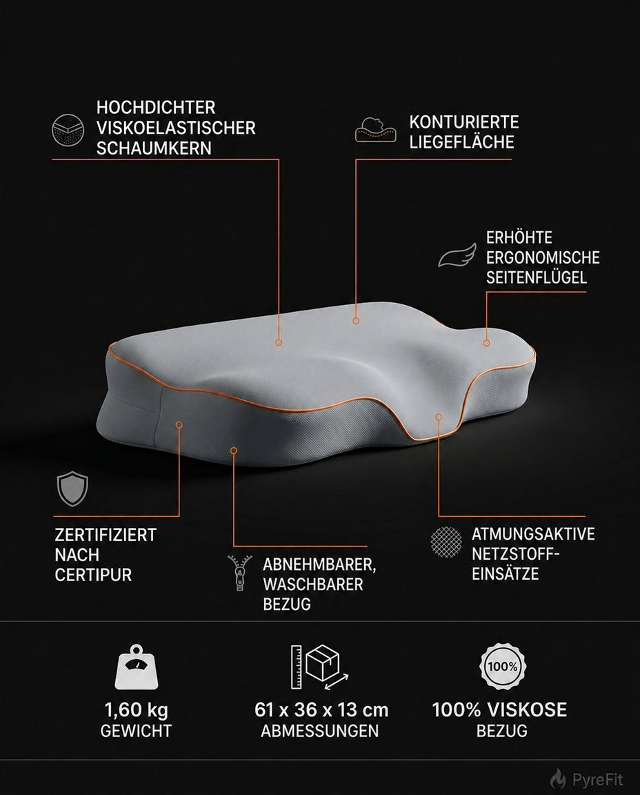 Neck support pillow with cloud contour – gentle support for back and side sleepers – product image 7