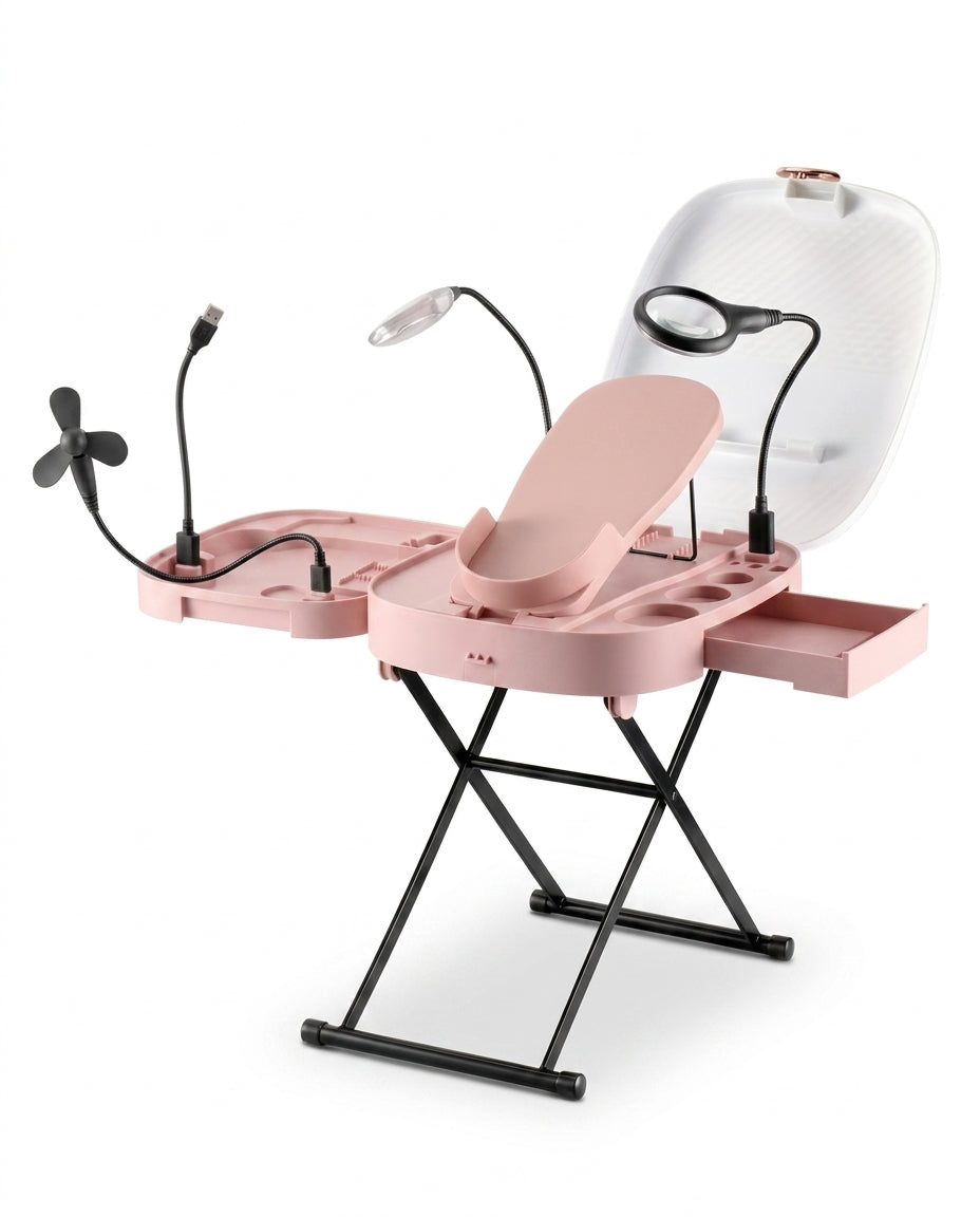 Foot Care Station with Light and Mirror – Raised Platform for At-Home Pedicures – product image 7