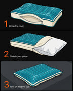Cooling Pillow Cover for Hot Sleepers – Gel Surface with Quilted Lining – product image 8