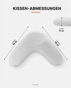 Oreiller en mousse à mémoire de forme pour dormeurs sur le côté – forme en V pour la tête, la nuque et les jambes – image du produit 9