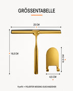 Raclette de douche en laiton avec support mural – verre sans traces pour la douche et le miroir – image du produit 9