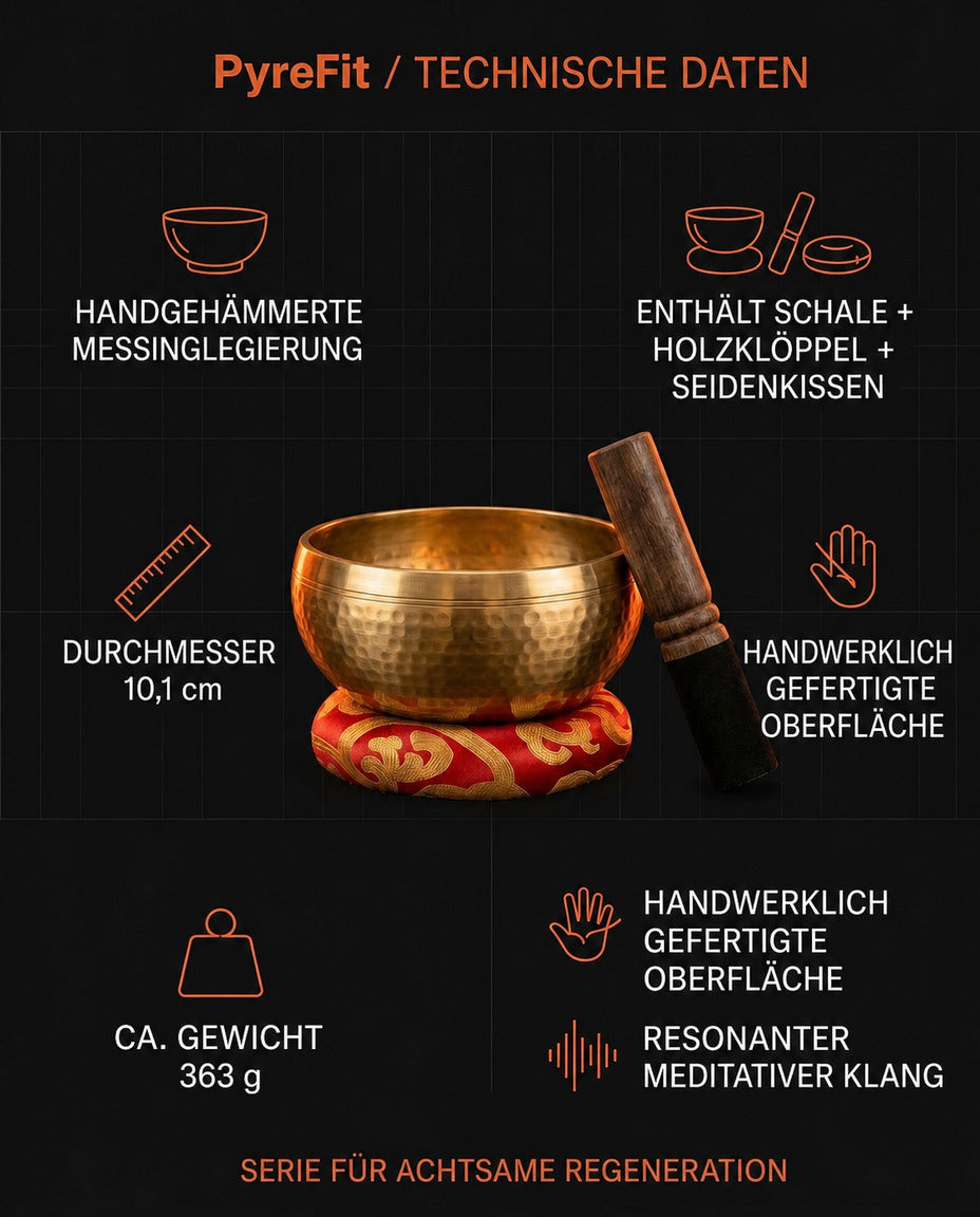 Handcrafted Copper Singing Bowl with Mallet and Cushion – for Meditation – product image 8