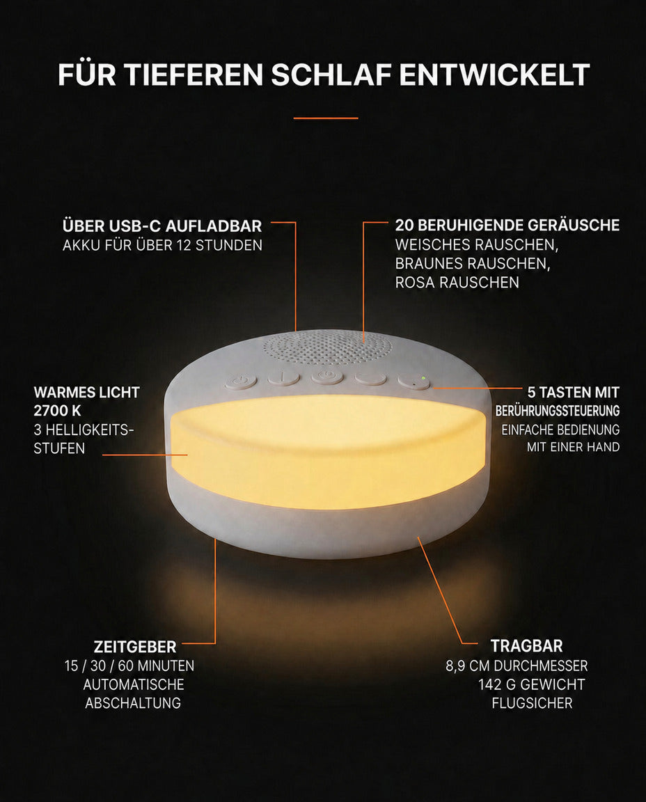 Appareil à bruit blanc avec veilleuse – sommeil paisible pour bébés, enfants et adultes – image du produit 8