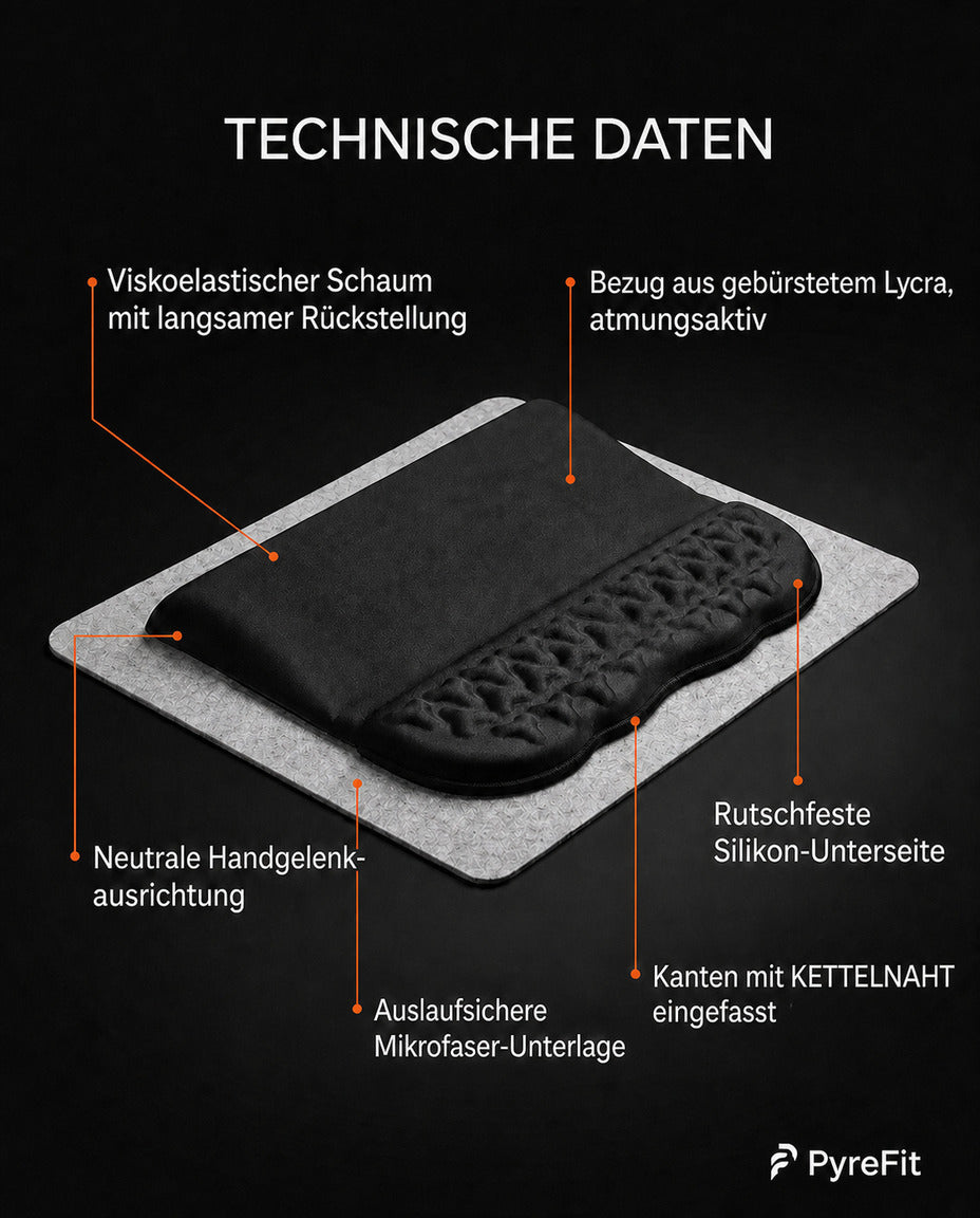 Repose-poignets pour clavier et souris – soutien du poignet qui réduit la pression – image du produit 6